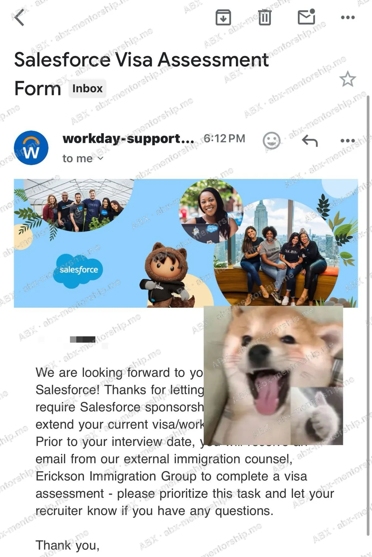 Real student screenshot