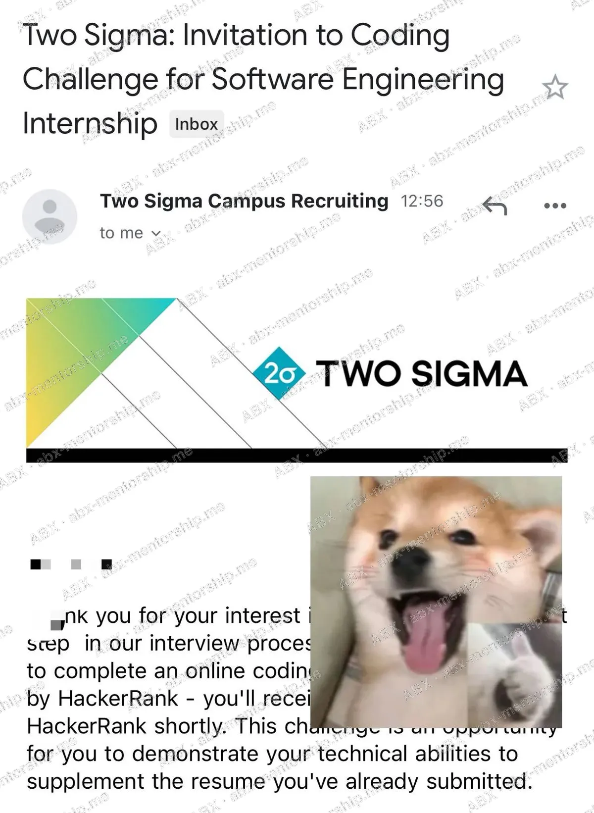 Real student screenshot